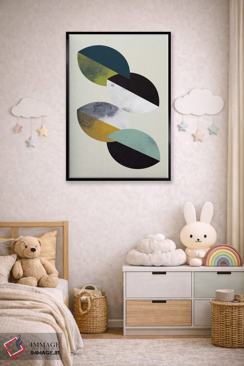 تابلو مینیمال "بشقاب ها" اثر فلت اول - D6B