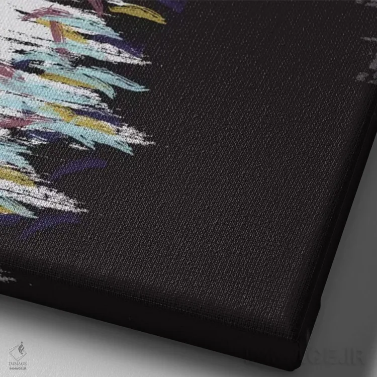 تابلو انتزاعی "مرد گردباد" اثر فلت اول - نمای نزدیک بافت بوم