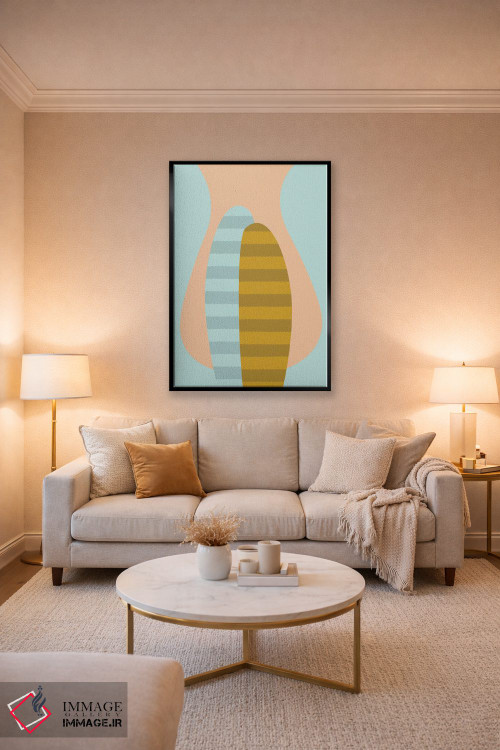 تابلو مینیمال "سایه نما" اثر فلت اول - D4B