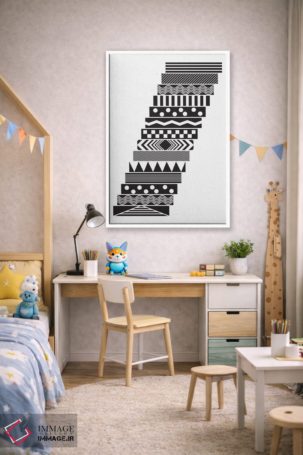 تابلو انتزاعی "پله ها" اثر فلت اول - D1W