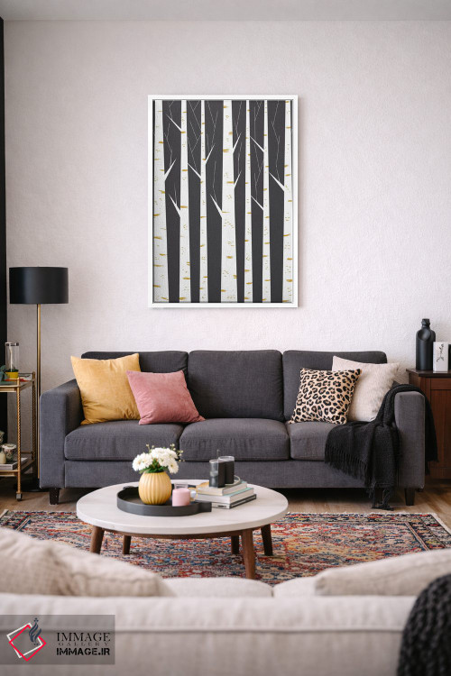 تابلو مینیمال "جنگل راش" اثر فلت اول - D3W