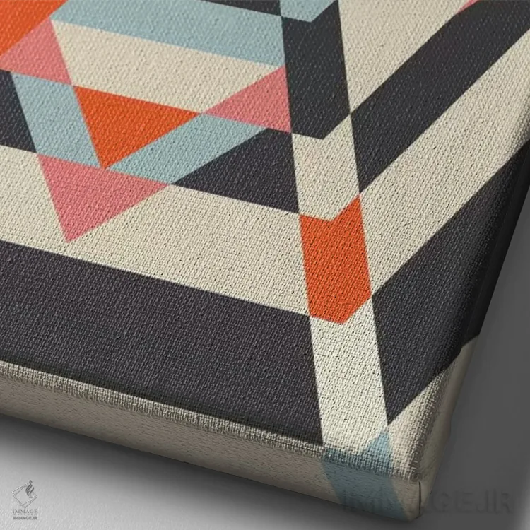 تابلو انتزاعی "چتر" اثر فلت اول - نمای نزدیک بافت بوم