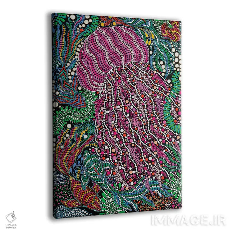 تابلو دکوراتیو "ژله ماهی صورتی" اثر اکسانا لازاری - نمای پرسپکتیو محصول