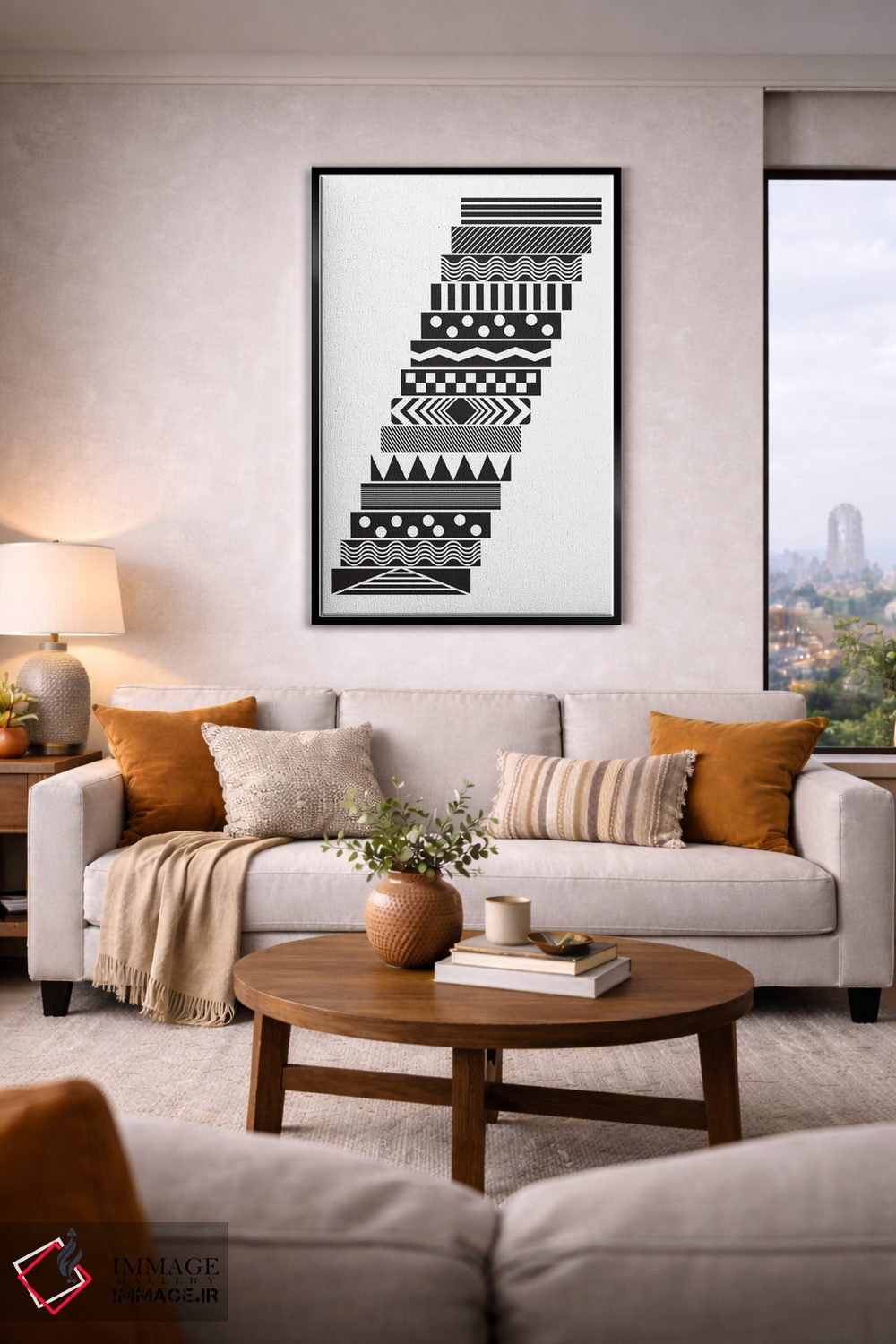 تابلو انتزاعی "پله ها" اثر فلت اول - D3B