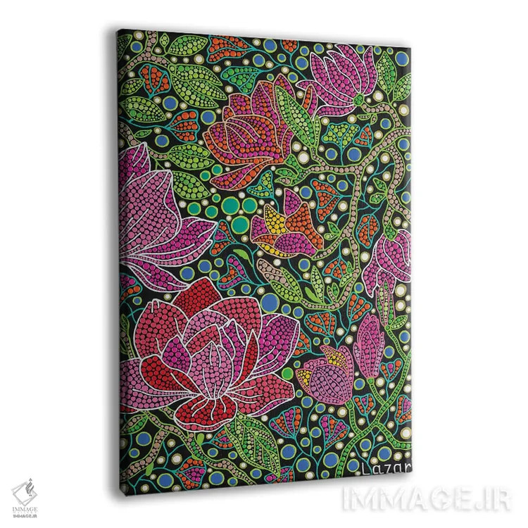 تابلو دکوراتیو "گل های مگنولیا" اثر اکسانا لازاری - نمای پرسپکتیو محصول