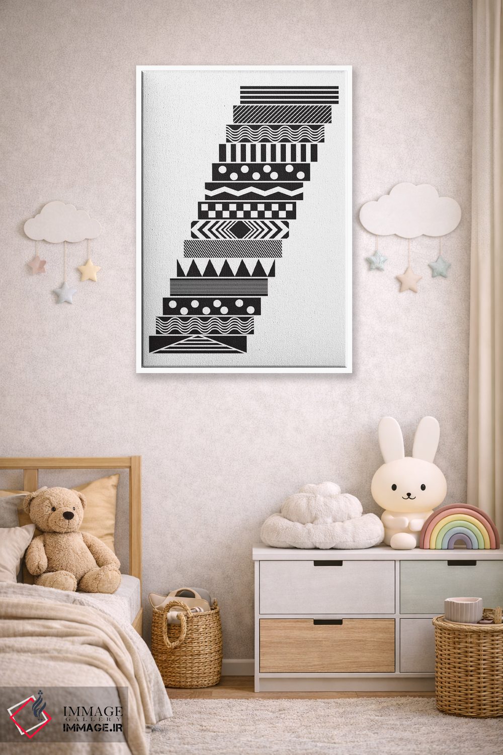 تابلو انتزاعی "پله ها" اثر فلت اول - D5W