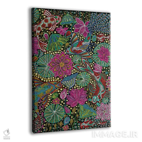 تابلو دکوراتیو "ماهی کوی با نیلوفر" اثر اکسانا لازاری - نمای پرسپکتیو محصول