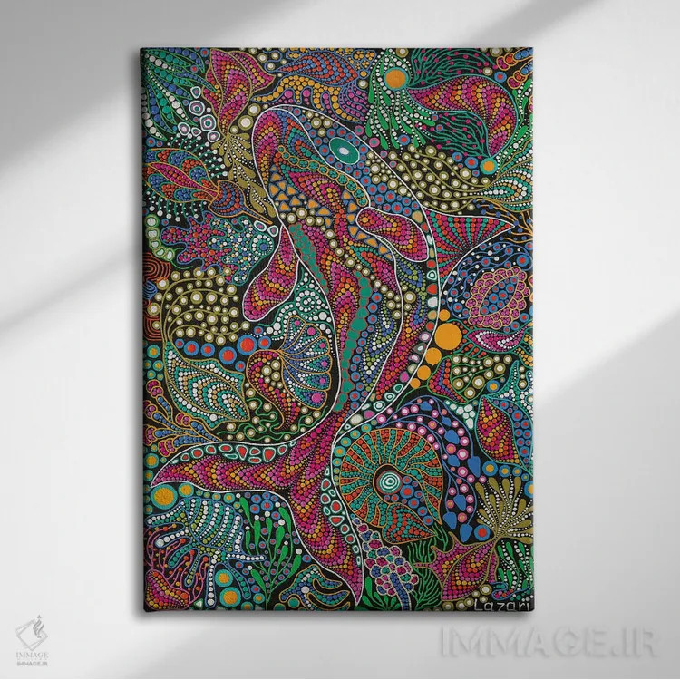 تابلو دکوراتیو "ماهی بزرگ" اثر اکسانا لازاری - نمای روبهرو روی دیوار