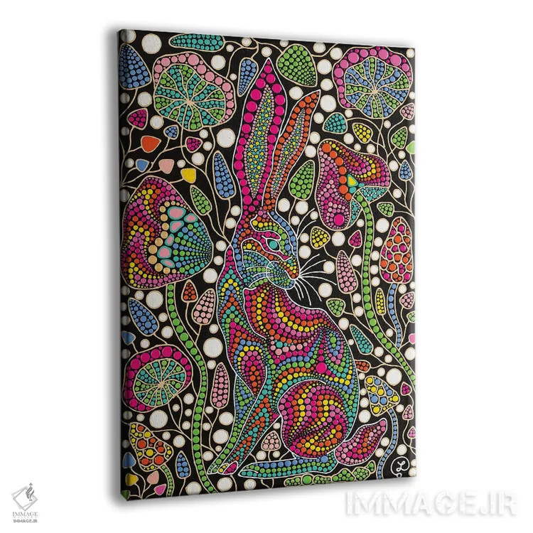 تابلو دکوراتیو "خرگوش" اثر اکسانا لازاری - نمای پرسپکتیو محصول