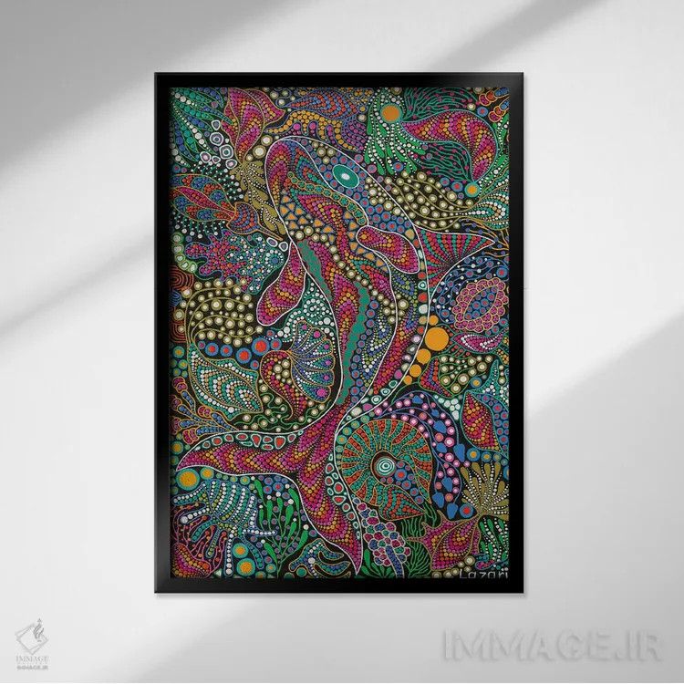 تابلو دکوراتیو "ماهی بزرگ" اثر اکسانا لازاری - نمای قابدار مشکی