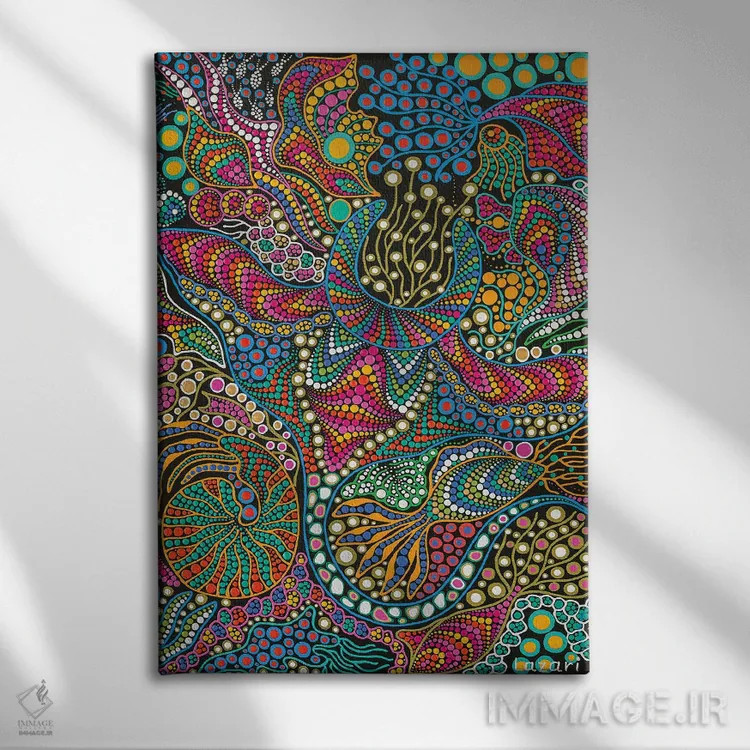 تابلو دکوراتیو "ماهی مانتا ری" اثر اکسانا لازاری - نمای روبهرو روی دیوار