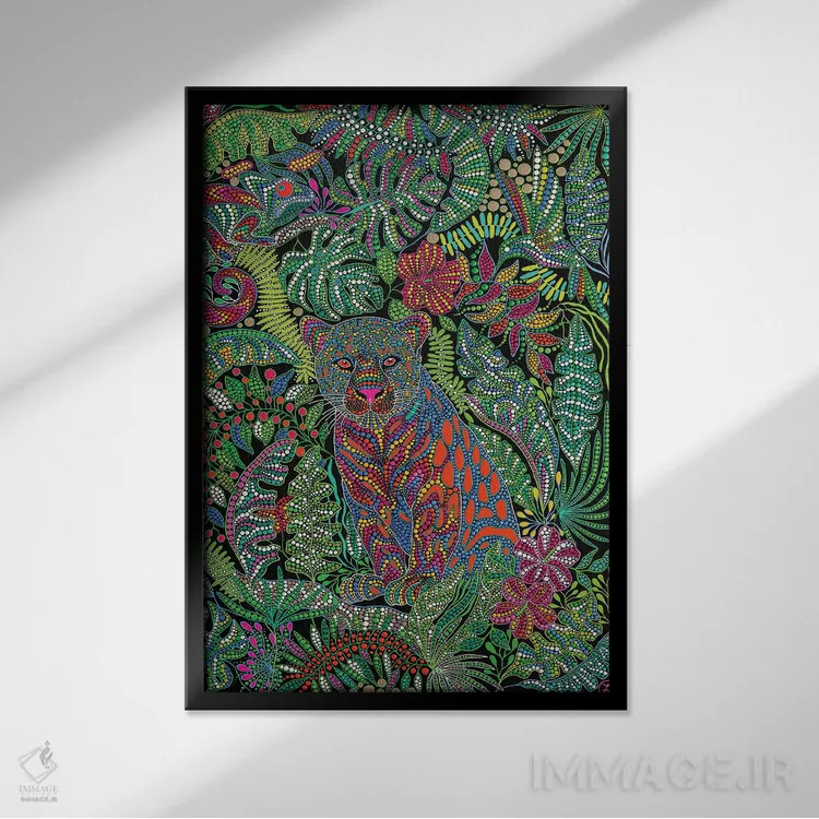 تابلو دکوراتیو "جنگل" اثر اکسانا لازاری - نمای قابدار مشکی