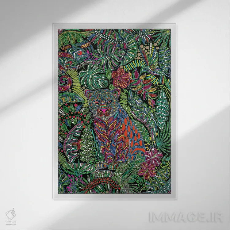 تابلو دکوراتیو "جنگل" اثر اکسانا لازاری - نمای قابدار سفید