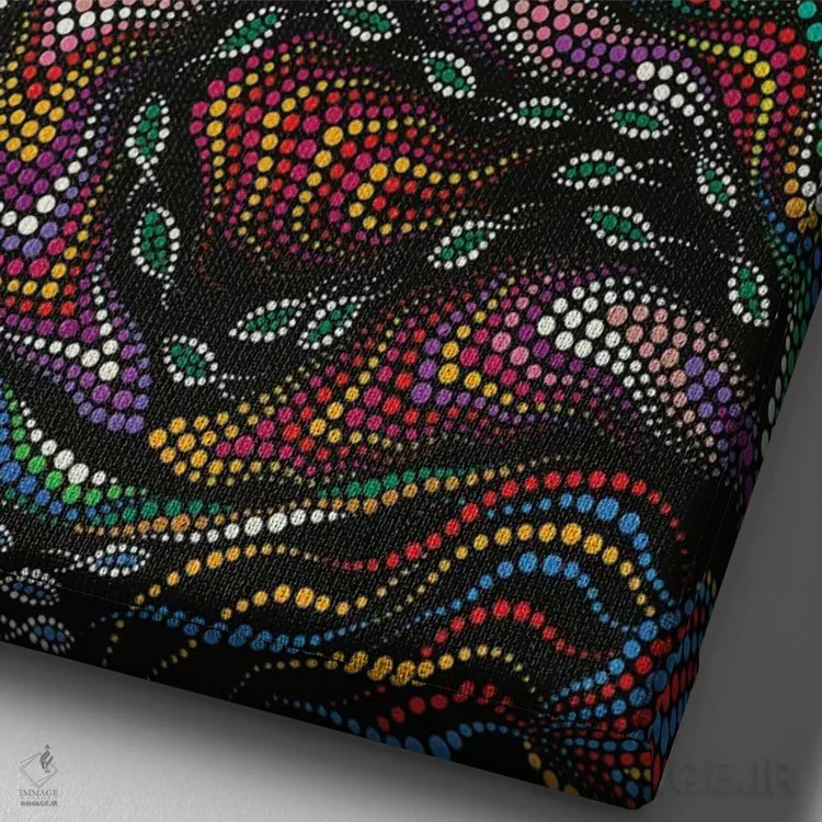 تابلو دکوراتیو "کف شور" اثر اکسانا لازاری - نمای نزدیک بافت بوم