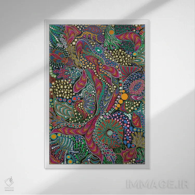 تابلو دکوراتیو "ماهی بزرگ" اثر اکسانا لازاری - نمای قابدار سفید