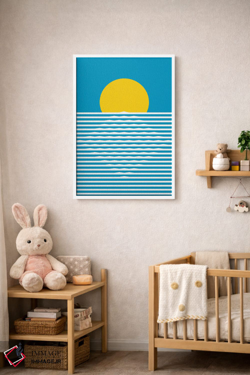 تابلو انتزاعی "طلوع خورشید" اثر فلت اول - D3W