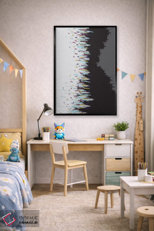 تابلو انتزاعی "مرد گردباد" اثر فلت اول - D1B