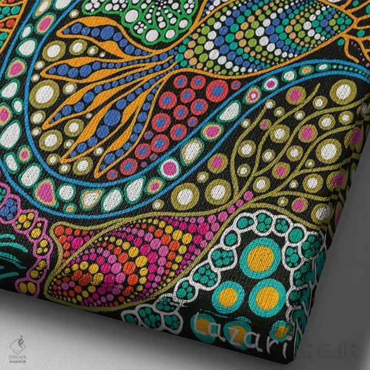 تابلو دکوراتیو "ماهی مانتا ری" اثر اکسانا لازاری - نمای نزدیک بافت بوم