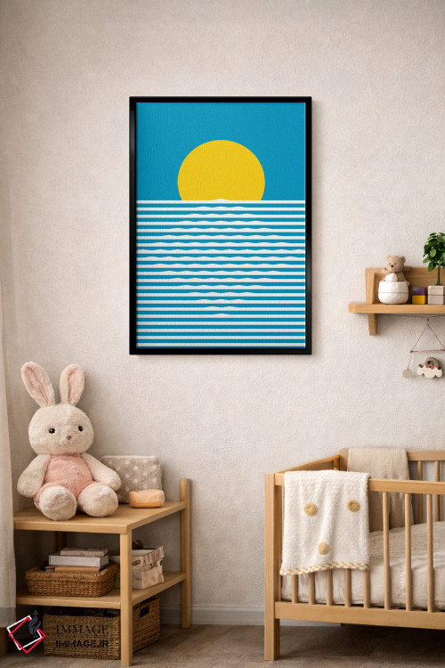 تابلو انتزاعی "طلوع خورشید" اثر فلت اول - D4B