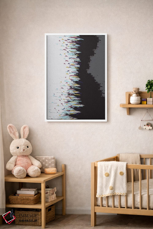 تابلو انتزاعی "مرد گردباد" اثر فلت اول - D2W