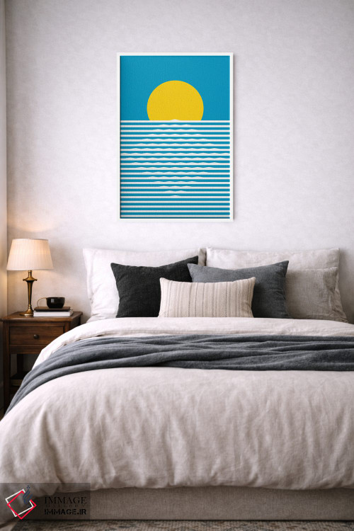 تابلو انتزاعی "طلوع خورشید" اثر فلت اول - D6W