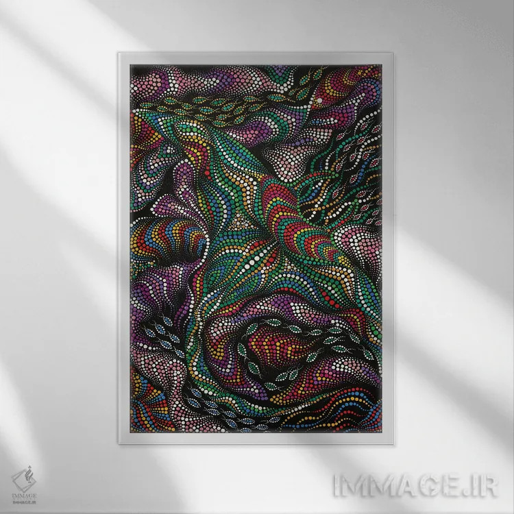 تابلو دکوراتیو "کف شور" اثر اکسانا لازاری - نمای قابدار سفید