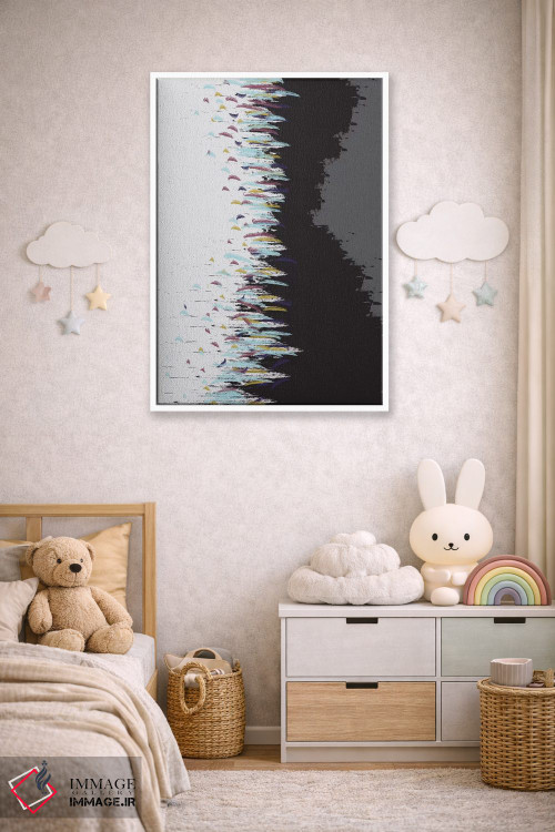 تابلو انتزاعی "مرد گردباد" اثر فلت اول - D3W