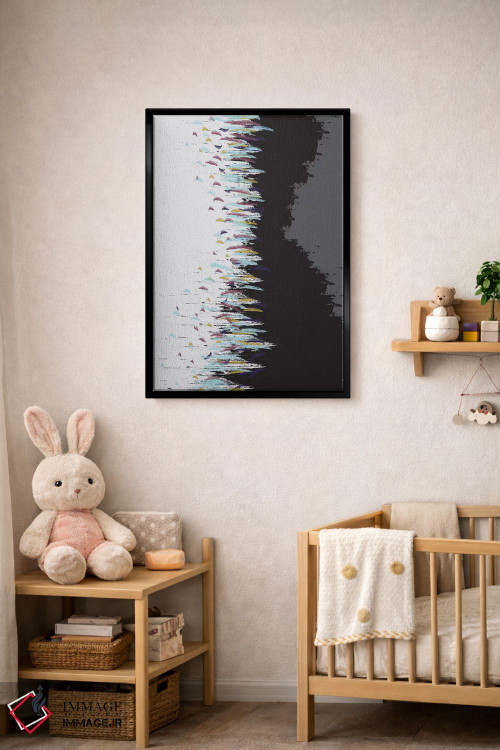 تابلو انتزاعی "مرد گردباد" اثر فلت اول - D4B