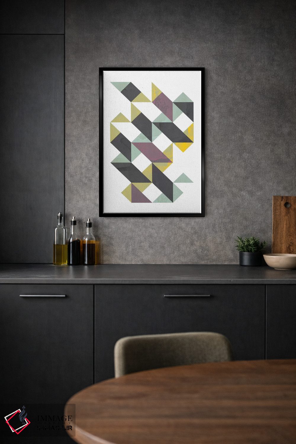 تابلو مینیمال "مثلث ها I" اثر فلت اول - D2B