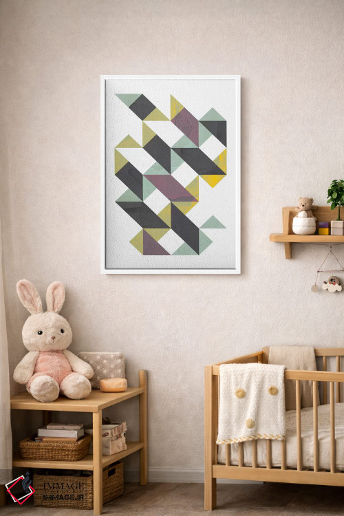 تابلو مینیمال "مثلث ها I" اثر فلت اول - D3W