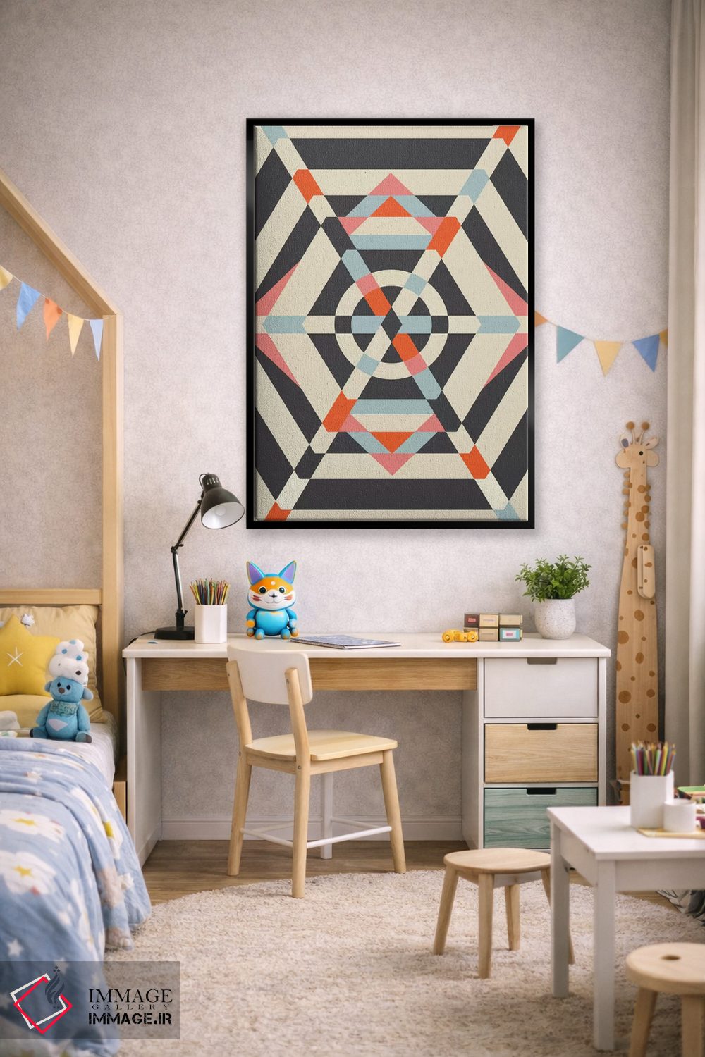 تابلو انتزاعی "چتر" اثر فلت اول - D2B