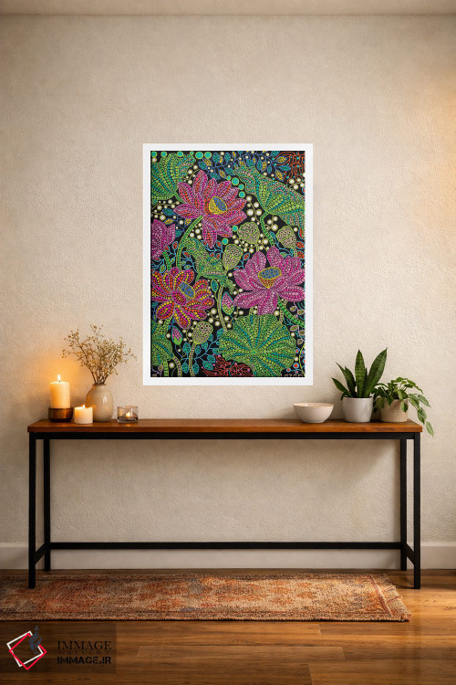 تابلو دکوراتیو "گل نیلوفر" اثر اکسانا لازاری - D2W