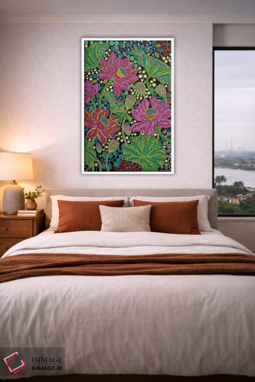 تابلو دکوراتیو "گل نیلوفر" اثر اکسانا لازاری - D3W