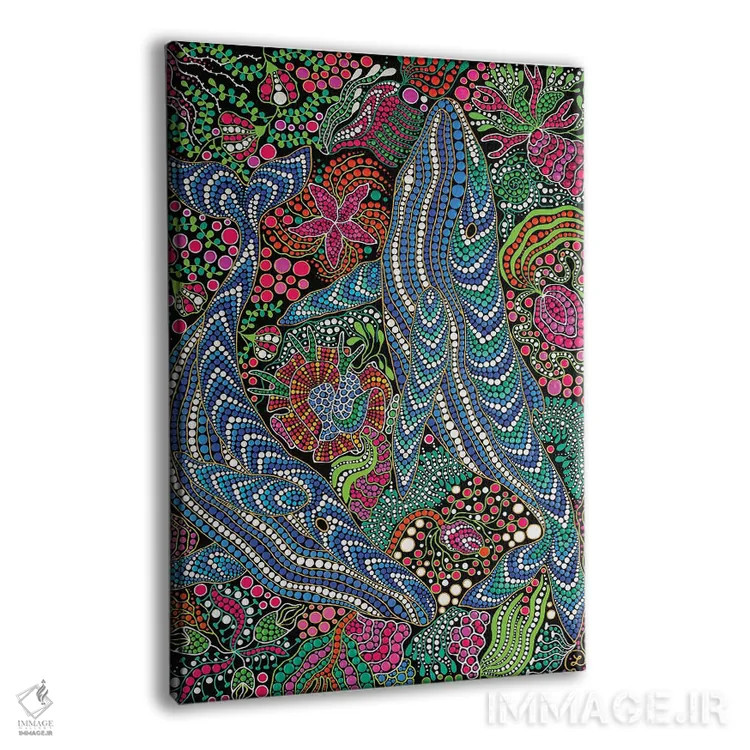 تابلو دکوراتیو "نهنگ ها" اثر اکسانا لازاری - نمای پرسپکتیو محصول