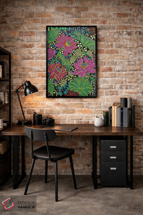 تابلو دکوراتیو "گل نیلوفر" اثر اکسانا لازاری - D4B