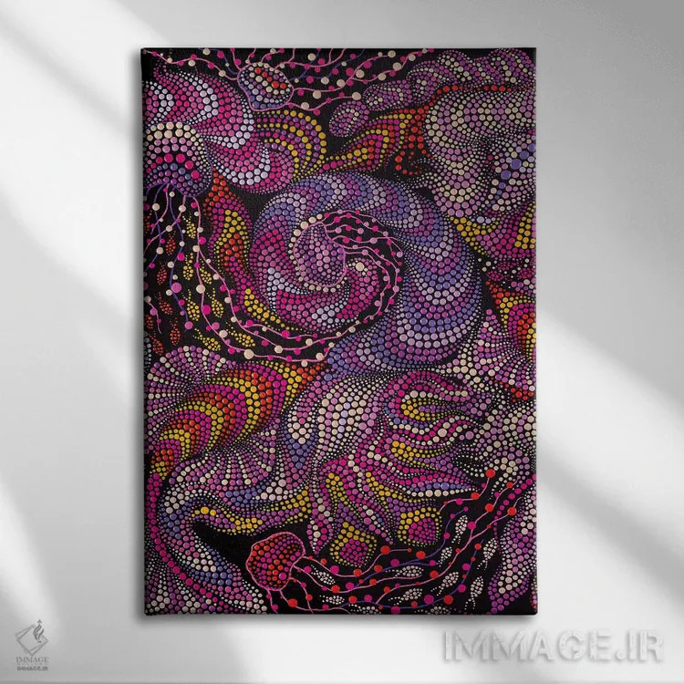 تابلو دکوراتیو "زندگی دریایی" اثر اکسانا لازاری - نمای روبهرو روی دیوار