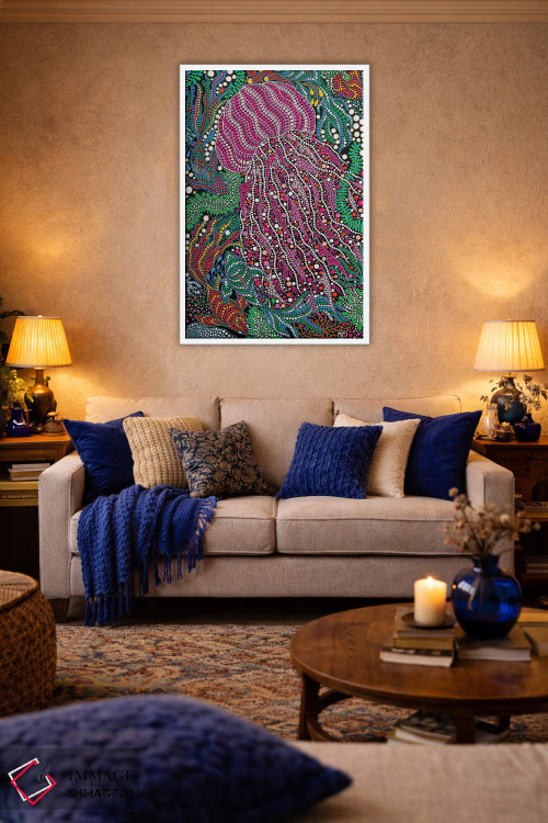 تابلو دکوراتیو "ژله ماهی صورتی" اثر اکسانا لازاری - D3W