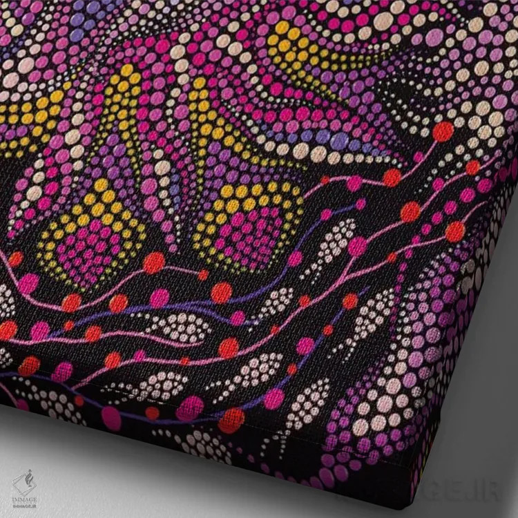 تابلو دکوراتیو "زندگی دریایی" اثر اکسانا لازاری - نمای نزدیک بافت بوم