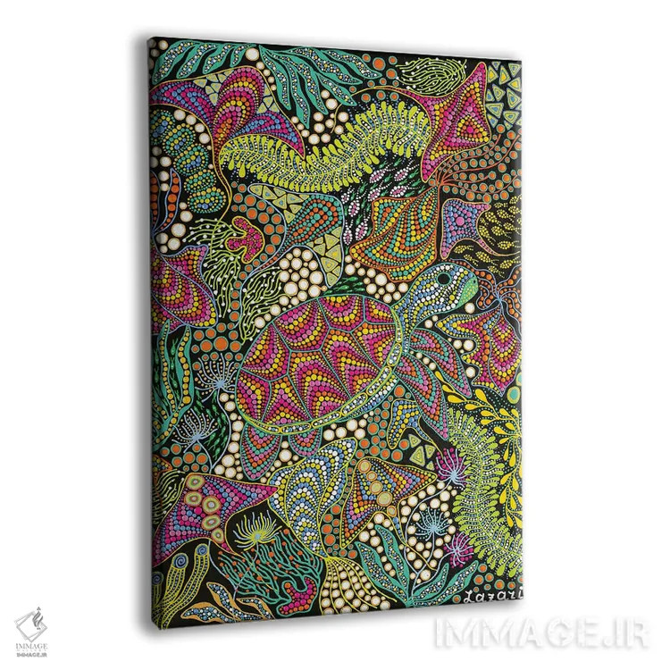 تابلو دکوراتیو "لاک پشت" اثر اکسانا لازاری - نمای پرسپکتیو محصول