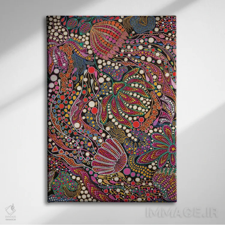 تابلو دکوراتیو "عروس دریایی" اثر اکسانا لازاری - نمای روبهرو روی دیوار