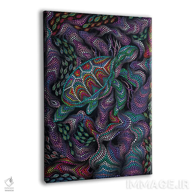 تابلو دکوراتیو "لاک پشت دریایی" اثر اکسانا لازاری - نمای پرسپکتیو محصول