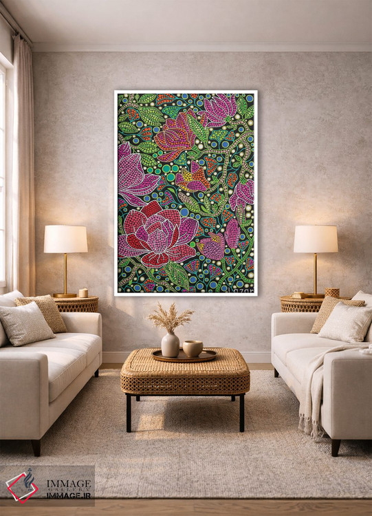 تابلو دکوراتیو "گل های مگنولیا" اثر اکسانا لازاری - D1W