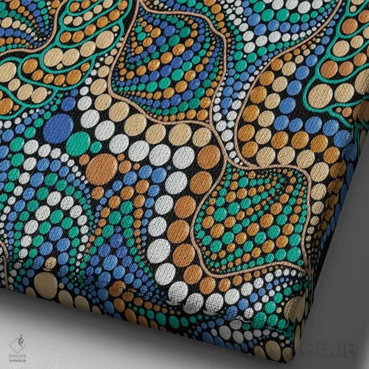 تابلو دکوراتیو "امواج کیهانی" اثر اکسانا لازاری - نمای نزدیک بافت بوم