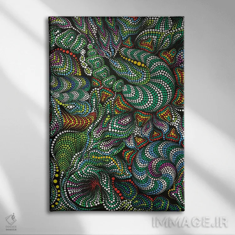 تابلو دکوراتیو "زندگی دریایی" اثر اکسانا لازاری - نمای روبهرو روی دیوار