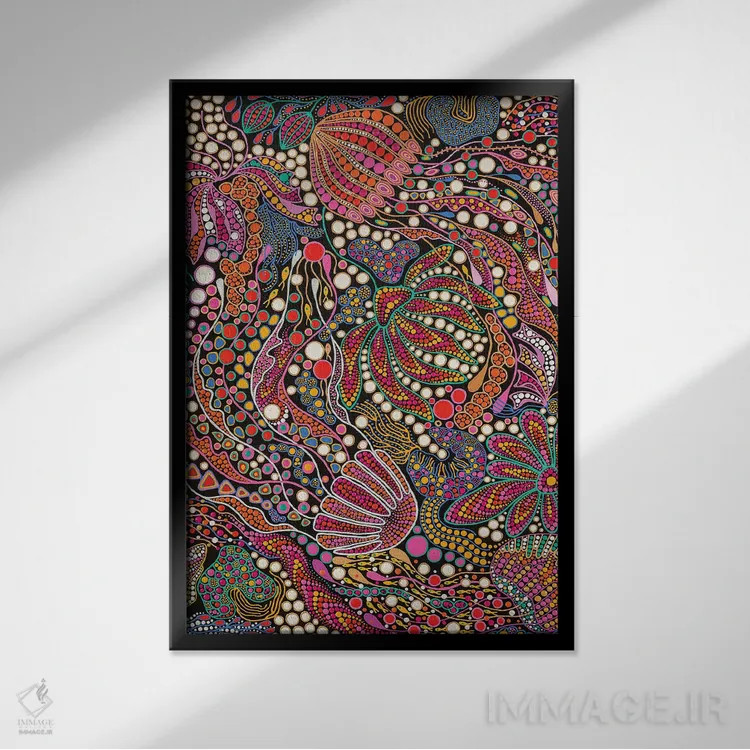 تابلو دکوراتیو "عروس دریایی" اثر اکسانا لازاری - نمای قابدار مشکی