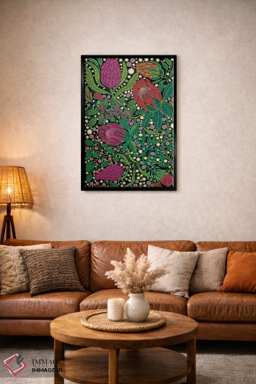 تابلو دکوراتیو "گل های پروتیا" اثر اکسانا لازاری - D3B