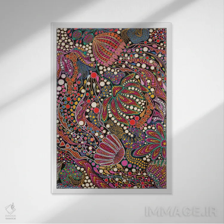 تابلو دکوراتیو "عروس دریایی" اثر اکسانا لازاری - نمای قابدار سفید