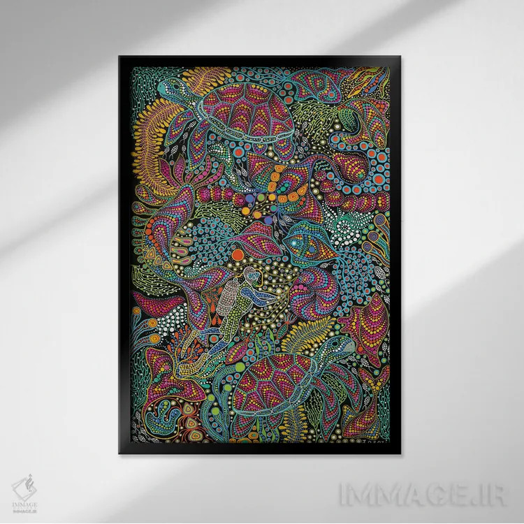 تابلو دکوراتیو "غواصی" اثر اکسانا لازاری - نمای قابدار مشکی