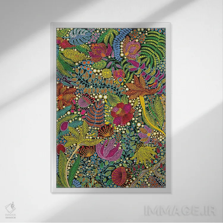 تابلو دکوراتیو "گل ها" اثر اکسانا لازاری - نمای قابدار سفید