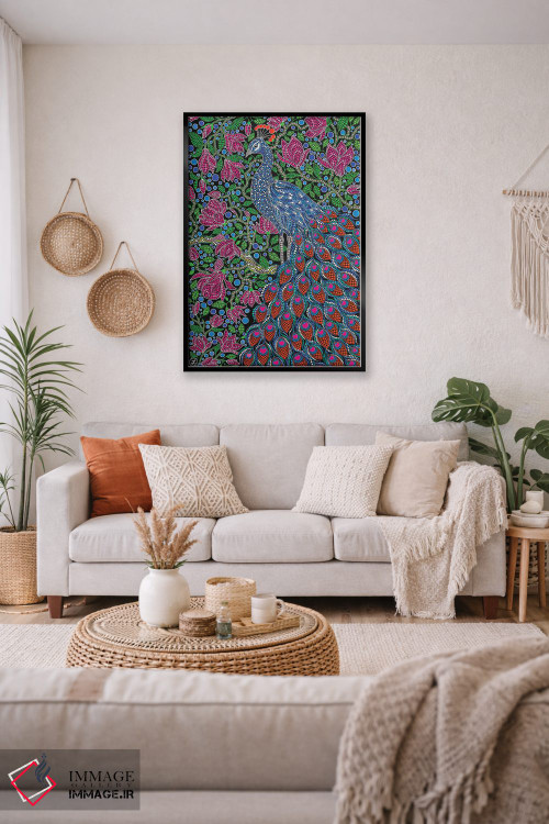 تابلو دکوراتیو "طاووس" اثر اکسانا لازاری - D6B